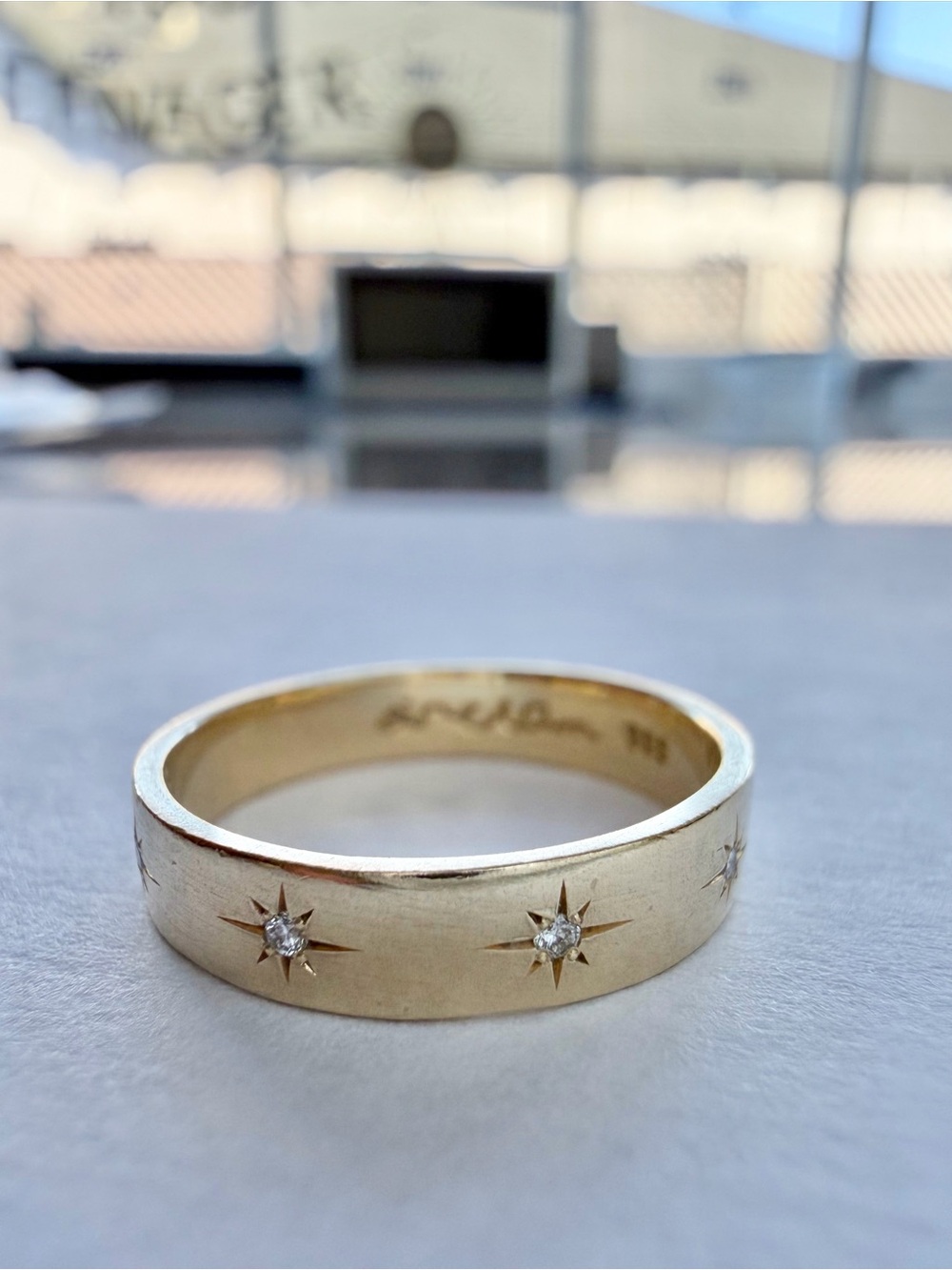 Sirciam Star Eternity Band 14k Yellow Gold Size 5.5